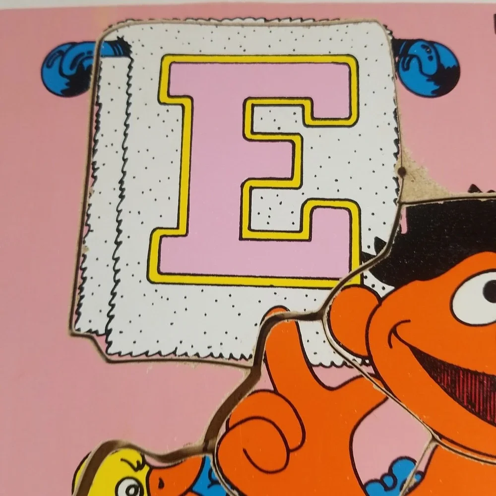 Playskool Sesame Street Ernie in Tub 12-Piece Wooden Puzzle Ducky Vintage 1979
